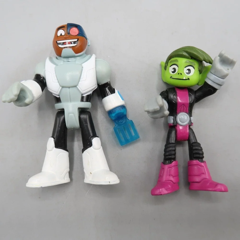 Imaginext Lot Of 7 DC Teen Titans Go! Beast Boy Raven Cyborg Master of Games